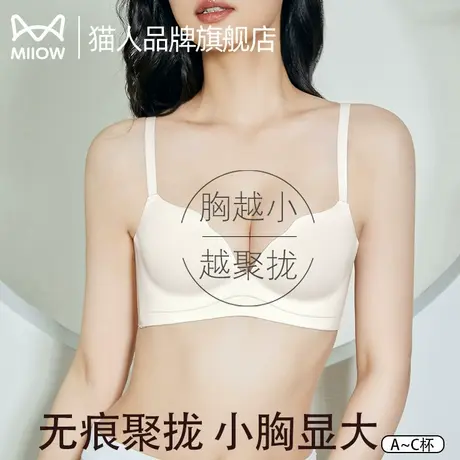 猫人内衣女小胸聚拢舒适无钢圈收副乳无痕美背性感文胸罩2025新款商品大图