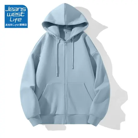 真维斯LIFE2023新款开衫卫衣女春秋季外套小众百搭美式宽松休闲W图片