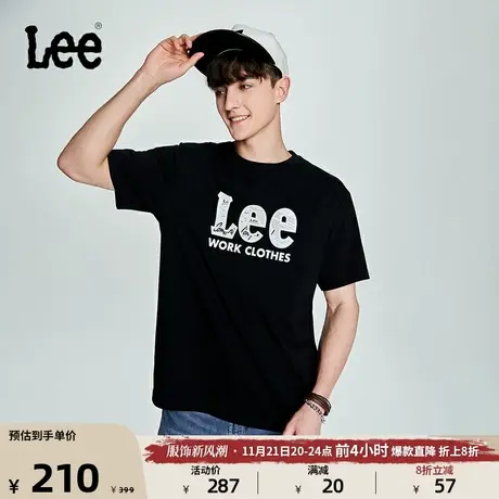Lee商场同款23新品舒适印花男短袖T恤多色高街潮LMT0045293RX图片