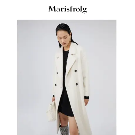 【商场同款】玛丝菲尔女装21秋新款马海毛茧型毛呢外套A1BW3154D商品大图