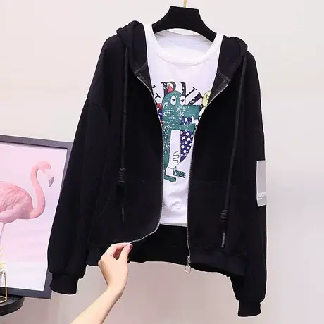 韩版女装2023年新款秋季秋装上衣宽松女士卫衣薄款外套ins潮春秋商品大图