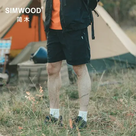 Simwood简木男装【宽松版型】防风防水卡扣调节五分裤休闲短裤男图片