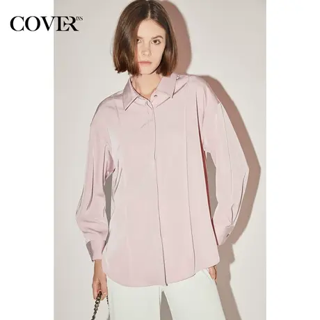 COVER秋季宽松落肩遮肉易打理衬衫图片