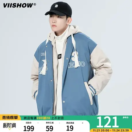 VIISHOW棒球服外套2023新款男装潮流休闲痞帅酷宽松秋季男士夹克图片