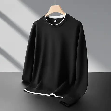 卫衣裤2024新款男冬装宽松圆领套头打底衫潮牌秋冬季男士休闲上衣商品大图