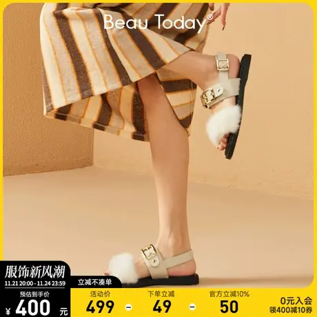 BeauToday今年新款凉鞋女夏季BT罗马凉鞋女设计感小众配裙子凉鞋商品大图