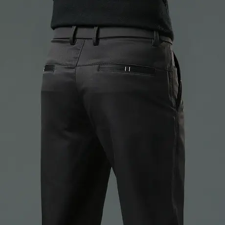 黑色西装春秋款男士修身小直筒弹力休闲裤子春季男装商务正装西裤商品大图