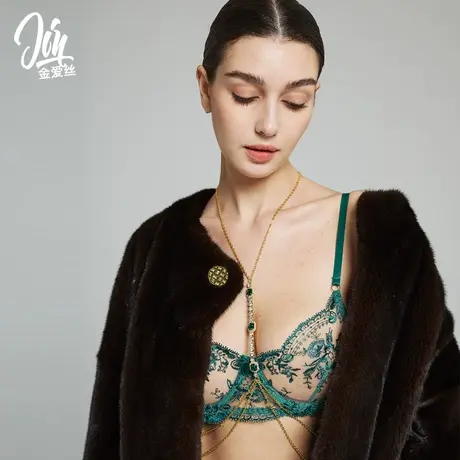 【寂静雪松】意式美学聚拢性感文胸女士超薄杯少女侧收内衣图片