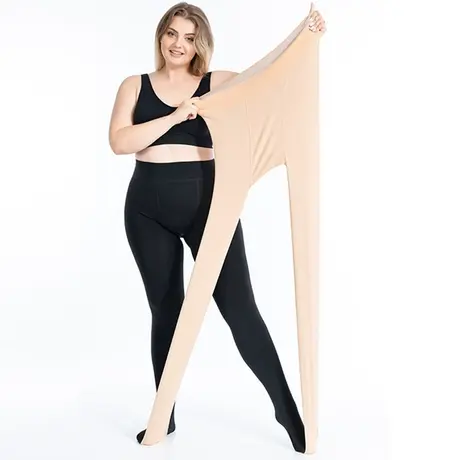 打底裤女裤光腿神器加肥加大码胖mm秋季款加绒加厚保暖裤2021新款商品大图