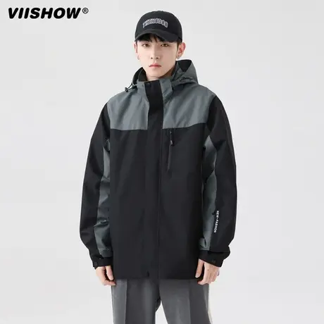 VIISHOW夹克男士春秋款日系潮牌多口袋工装百搭户外山系登山服商品大图