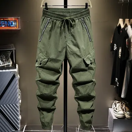 夏季薄款香港潮牌余文乐长裤子机能工装裤束脚休闲男宽松哈伦裤潮商品大图