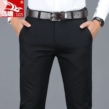 男士裤子秋冬休闲裤男宽松直筒男裤冬季免烫简约弹性长裤商务西裤商品大图