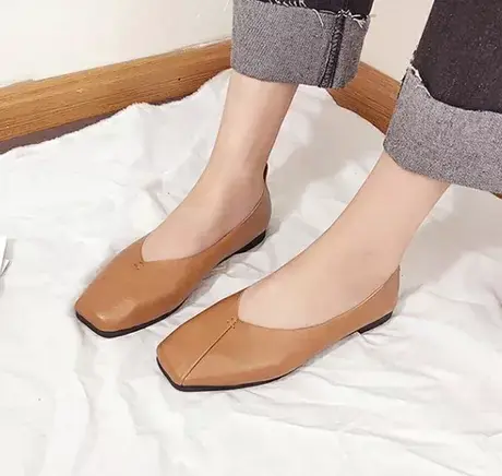 复古单鞋女2023年新款春秋仙女风温柔软底平底浅口孕妇百搭豆豆鞋商品大图