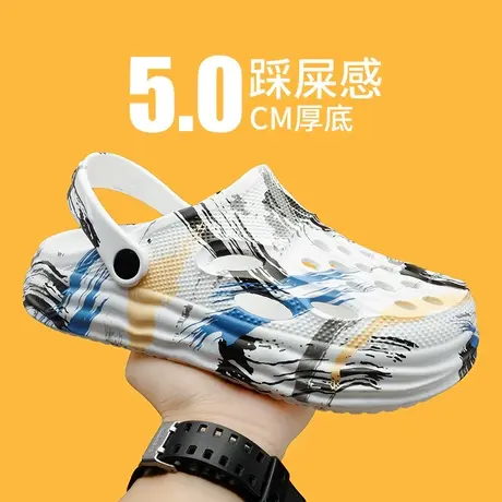 雨鞋男款夏季时尚钓鱼水鞋防滑透气胶鞋户外溯溪涉水鞋男士防水鞋商品大图