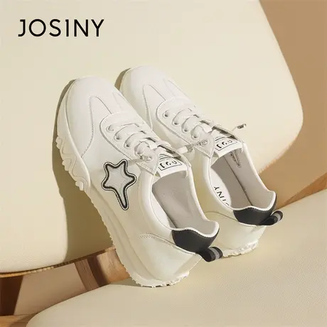 Josiny/卓诗尼厚底板鞋女2024新款春季炸街轻便百搭运动休闲鞋子图片