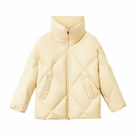 【七七酱直播间】朗姿霍尔多巴吉白鹅绒2024年冬季新款短款派克服图片