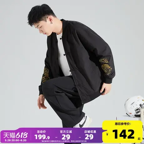 唐狮春秋季新款新中式国风盘扣唐装外套男长袖春小众痞帅夹克潮酷图片