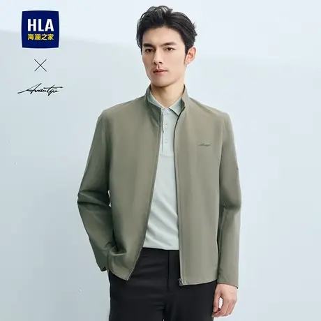 HLA/海澜之家轻商务时尚系列夹克25春秋新立领挺括有型简约外套男图片