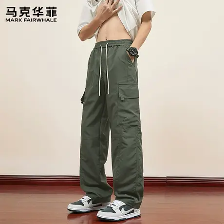 马克华菲伞兵工装裤男秋季2025新款阔腿宽松休闲裤男士秋天裤子X商品大图