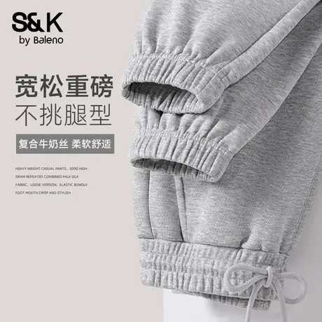 班尼路S&K系列休闲收脚裤女2025秋季新款通勤百搭宽松阔腿直筒裤Q商品大图