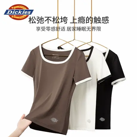 Dickies上衣女2025新款秋季薄款运动透气打底衫女生薄款短袖女士商品大图