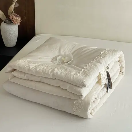 恒源祥棉麻大提花大豆抗菌被芯春秋被子冬被加厚保暖被芯四季被商品大图