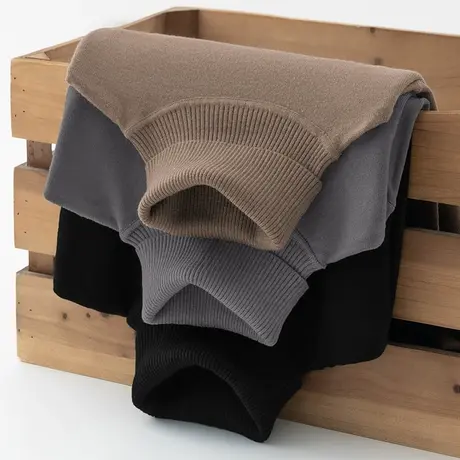 高领毛衣男秋冬季保暖内搭打底衫纯色针织衫线衣休闲毛衫潮流修身图片