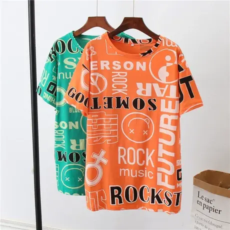 中长款短袖t恤女2023年夏季新款夏装白色半袖宽松ins潮网红上衣潮商品大图