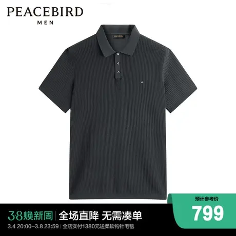 【商场同款】太平鸟男装polo24夏新款肌理短袖通勤 B1EEE2115图片