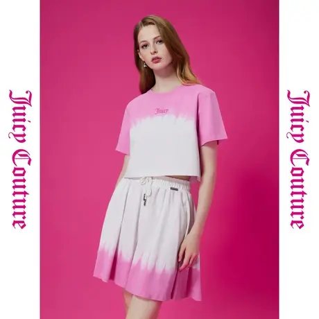 Juicy Couture橘滋秋季装女式女装年新款梦萝温柔印花吊染T恤商品大图