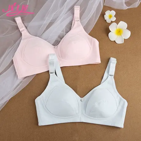 大码少女文胸大胸显小学生夏季薄款内衣无钢圈发育期初高中生胸罩商品大图
