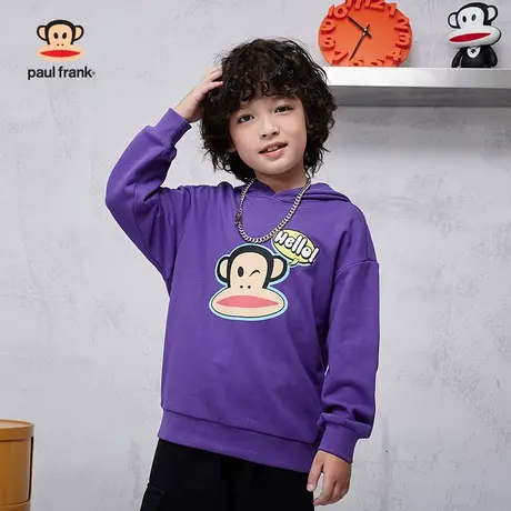 大嘴猴童装男童连帽卫衣时髦2024新品女童中大童休闲春秋款上衣图片