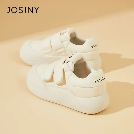 Josiny/卓诗尼百搭女鞋子2024新款春季厚底爆款面包鞋丑萌大头鞋商品大图