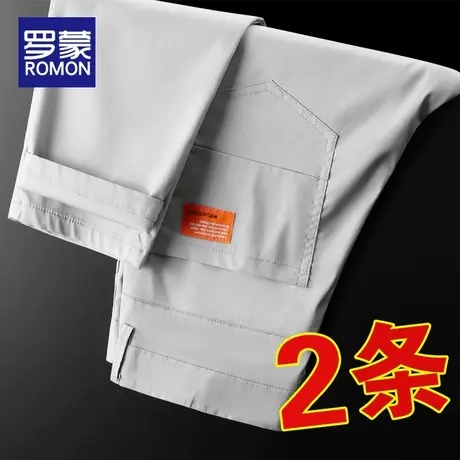 罗蒙夏季薄款休闲裤男宽松2022新款直筒裤子男款潮流百搭运动长裤图片