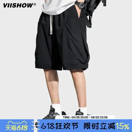 VIISHOW短裤男2025夏外穿透气潮流美式工装裤大口袋痞帅风五分裤商品大图