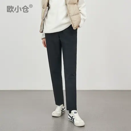 欧小仓气凝胶保暖裤系列轻便御寒黑科技秋冬抽绳梨型友好九分锥裤商品大图