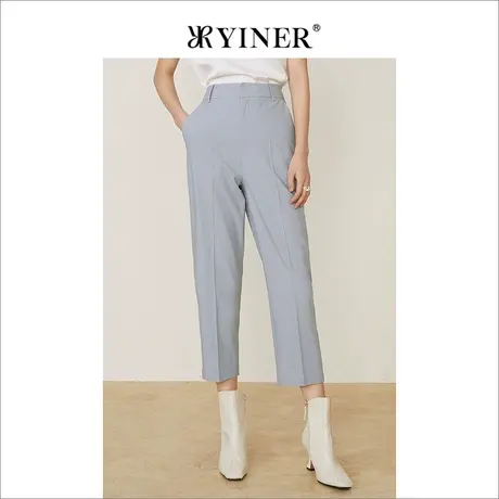 YINER音儿女装2022春季新款通勤OL风直筒西裤休闲裤商品大图