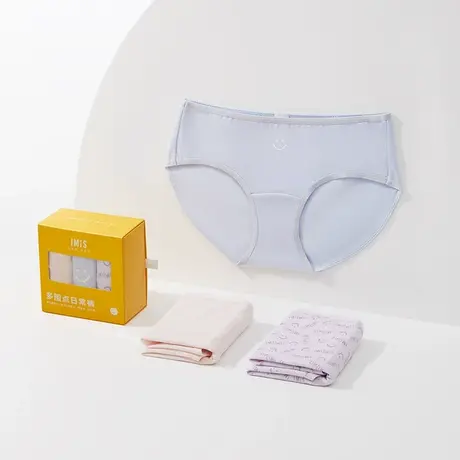 爱美丽IMIS内裤女士棉质抗菌底裆中腰平角裤IM23BPC1（三件装）商品大图