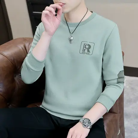 卫衣男春秋款2023秋季新款衣服圆领潮牌男装长袖t恤秋衣薄款上衣商品大图