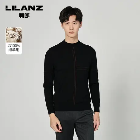 【100%纯羊毛】利郎毛衫男士半高领圆领修身秋冬针织衫毛衣图片