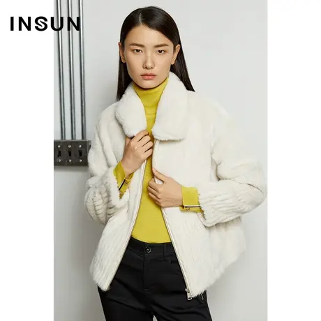 INSUN恩裳奥莱冬季毛绒厚实短款小众皮草商品大图