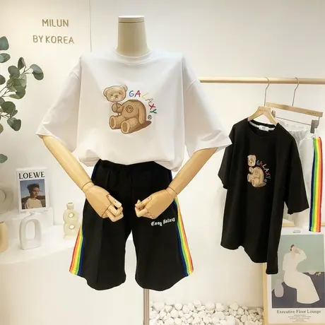 小众设计感短袖上衣女2021夏季新款韩国东大门ins潮断头熊字母T恤图片