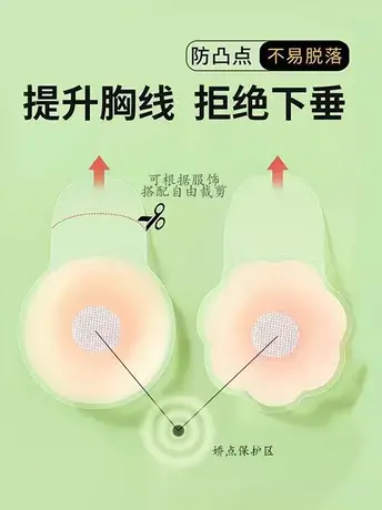 硅胶提拉乳贴聚拢上托性感胸贴女婚纱用隐形防凸点小胸显大吊带用商品大图