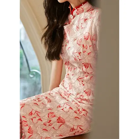 订婚改良旗袍年轻款敬酒服新娘女夏季小个子中式鱼尾回门服便装秋图片