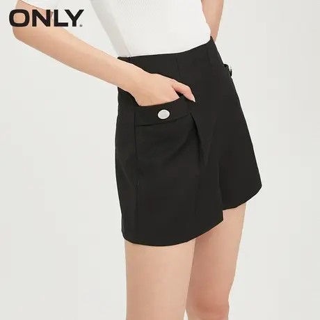 ONLY奥莱夏季时尚含羊毛气质百搭纯色显瘦休闲短裤女商品大图