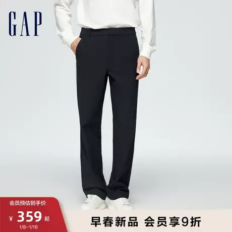 Gap男装春季2024新款基础款两面弹轻松裤修身直筒休闲裤887954图片