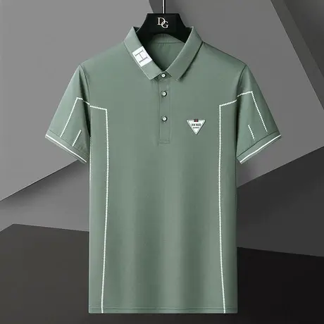 潮牌t恤男2023新款短袖夏季衣服上衣纯棉宽松翻领半袖polo打底衫商品大图