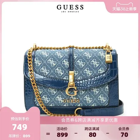 【38上新季】GUESS女士拼色潮流时尚链条时尚小方包图片