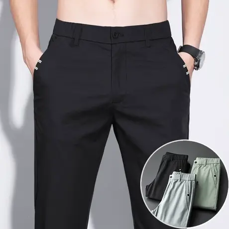 夏季春秋款西裤男士修身小脚商务九分休闲裤子男裤2023新款工作裤图片