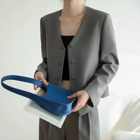 2023年春秋新款短外套女设计感小众上衣时尚小个子休闲西装高级感商品大图